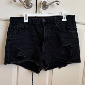 Wild Fable Black Ripped Jean Shorts